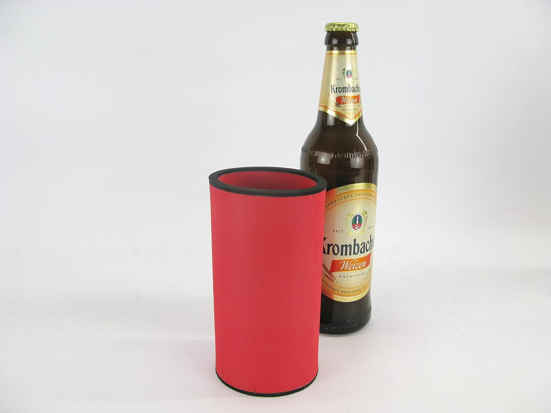 6er Set rote Getränkekühler 0,5l Flasche - Bierkühler - Neoprenkühler - passgenau ~Flaschenkühler~ f