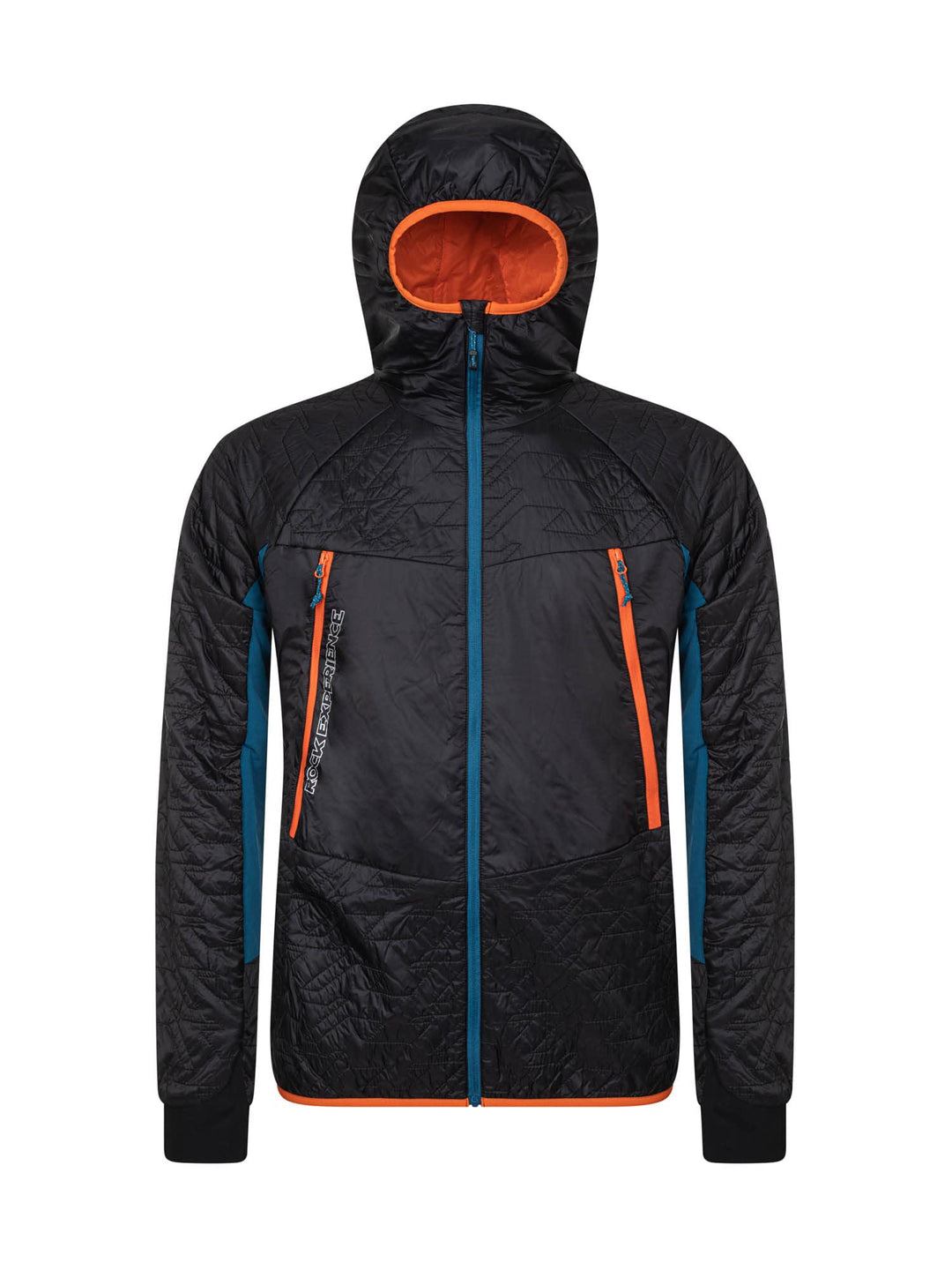 Rock Experience Herren Katmai Hoodie Hybrid Jacket S 0208 CAVIAR+1484 MOROCCAN BLUE+0630 FLAME, S 02
