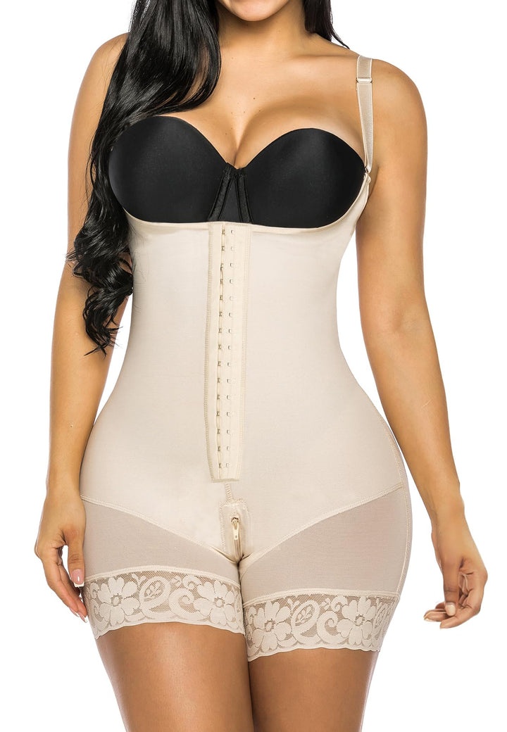 YIANNA Shapewear Damen Bauchweg Stark Formend Hohe Kompression Body Shaper Bodysuit Miederbody Fajas