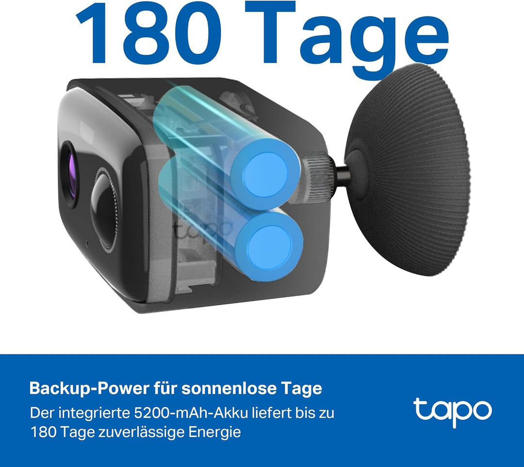 Tapo C401 KIT Solar Überwachungskamera für aussen, 1080p, 180-Tage-Akku, Kabellos, Farbnachtsicht, 2