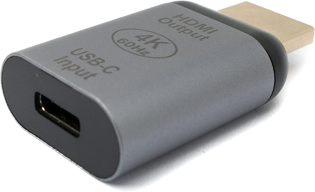 System-S USB 3.1 Adapter Typ C Buchse zu HDMI 4K Standard Stecker Kabel in Grau
