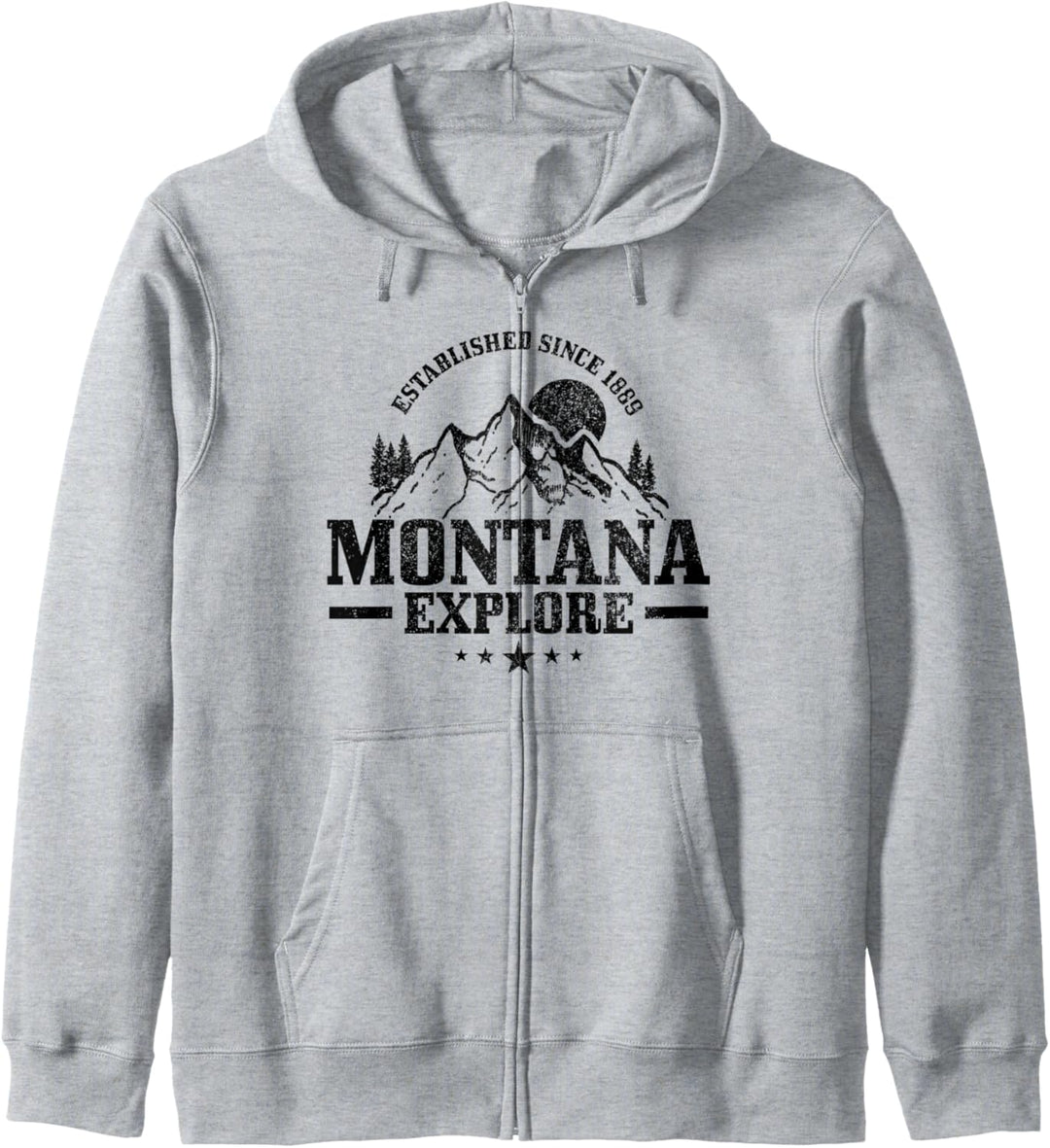 Montana Est. 1889 Vintage Berge Outdoor USA Souvenir Kapuzenjacke