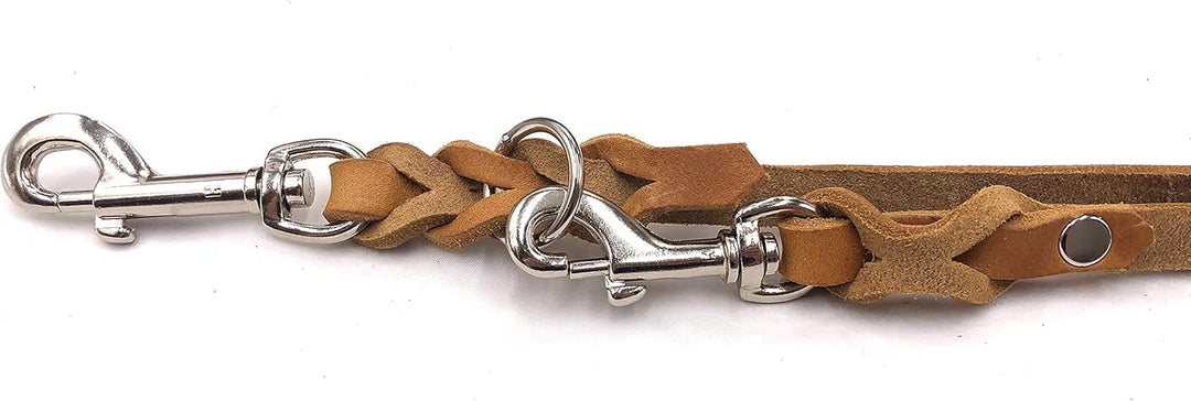 Hundeleine Fettleder kleine Hunde/grosse Hunde 2m / 2,40m / 2,80m / 3,50m / 5m Doppelleine verstellb