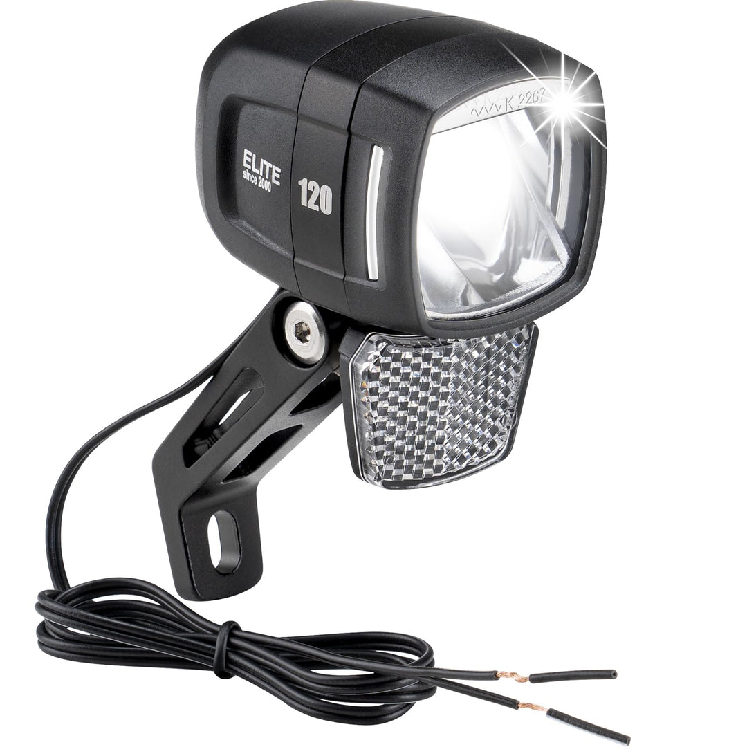E-Bike Dynamo LED Fahrradlicht Vorne, 30-120 LUX StVZO Zulassung Frontlicht, Fahrradlicht mit Reflek