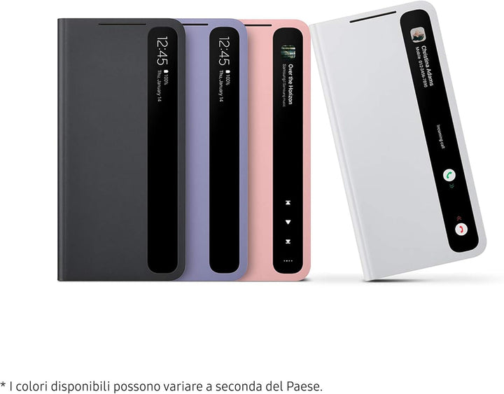 Samsung Clear View Smartphone Cover EF-ZG996 für Galaxy S21+ 5G Flip Cover, Handy-Hülle, extra-dünn,