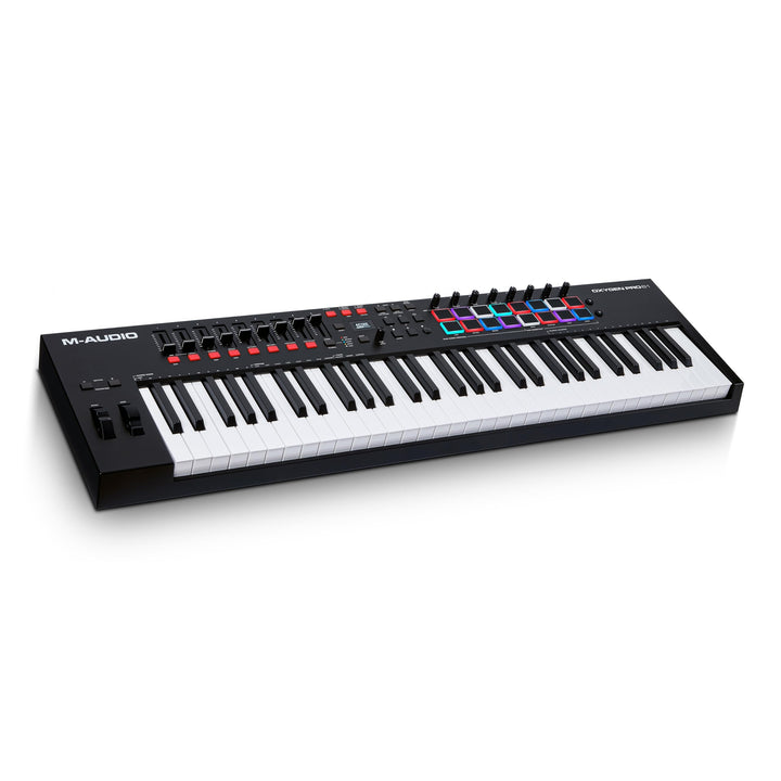 M-Audio Oxygen Pro 61 – 61-Tasten USB MIDI Keyboard Controller mit Beat Pads, MIDI-zuweisbaren Regle