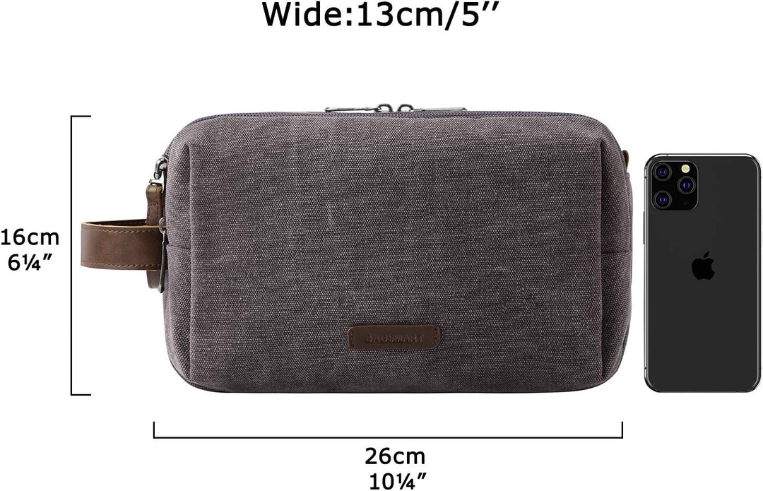 BAGSMART Kulturbeutel für Herren, Reise Kulturtasche Reisezubehör Kosmetiktasche mit Doppelter Reiss