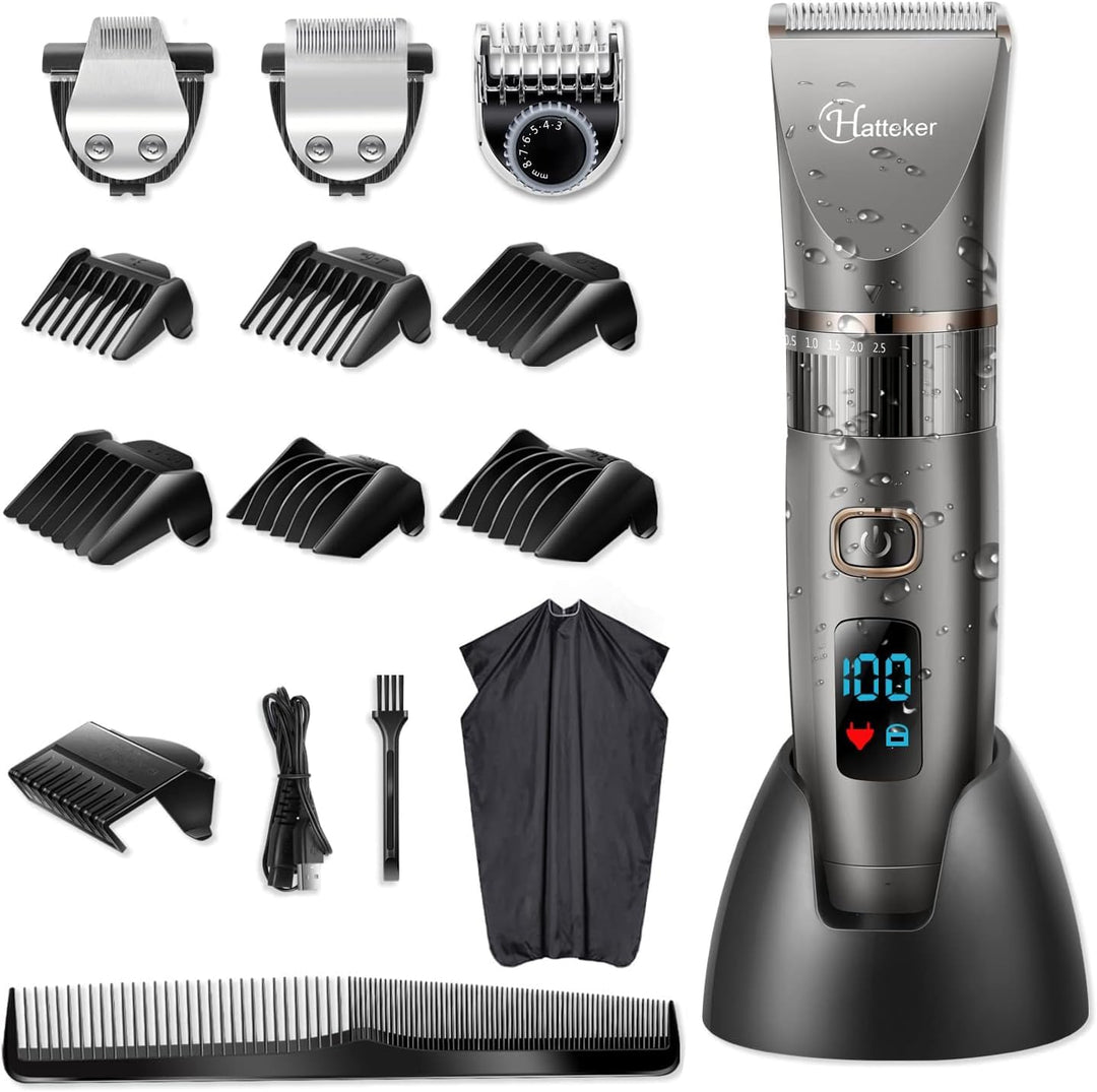 Hatteker Haarschneidemaschine Profi Haarschneider Herren Haartrimmer Bartschneider Barttrimmer Präzi