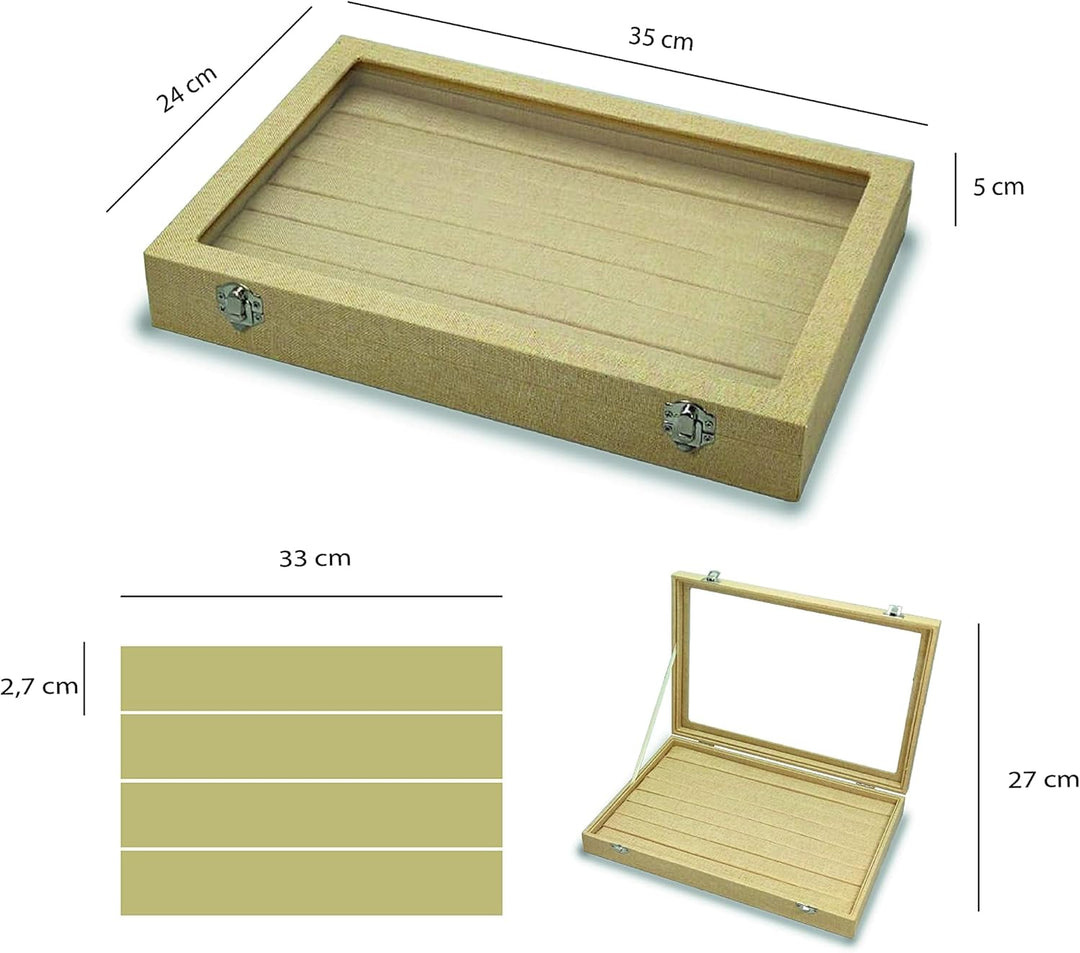 MR Maestro Relojero Ringschachtel aus Stoff, Beige