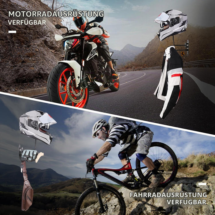 motofans Helmhalterung für Motorrad, Wandmontage, Motorradhelm, Huthalterung, aus Aluminiumlegierung