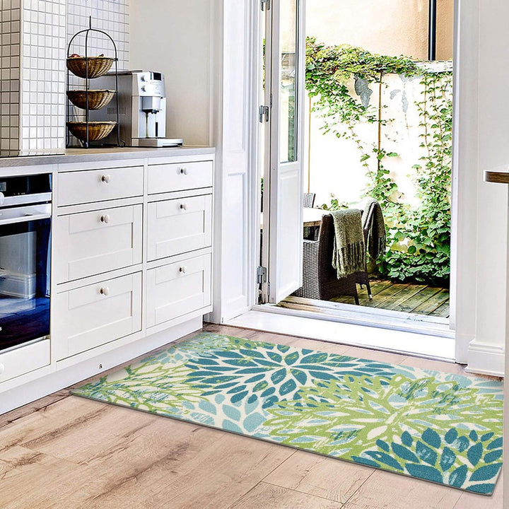 TALETA Kleiner Teppich Outdoor, Teppich für Balkon, Outdoor Teppich grün, Outdoorteppich für Terrass