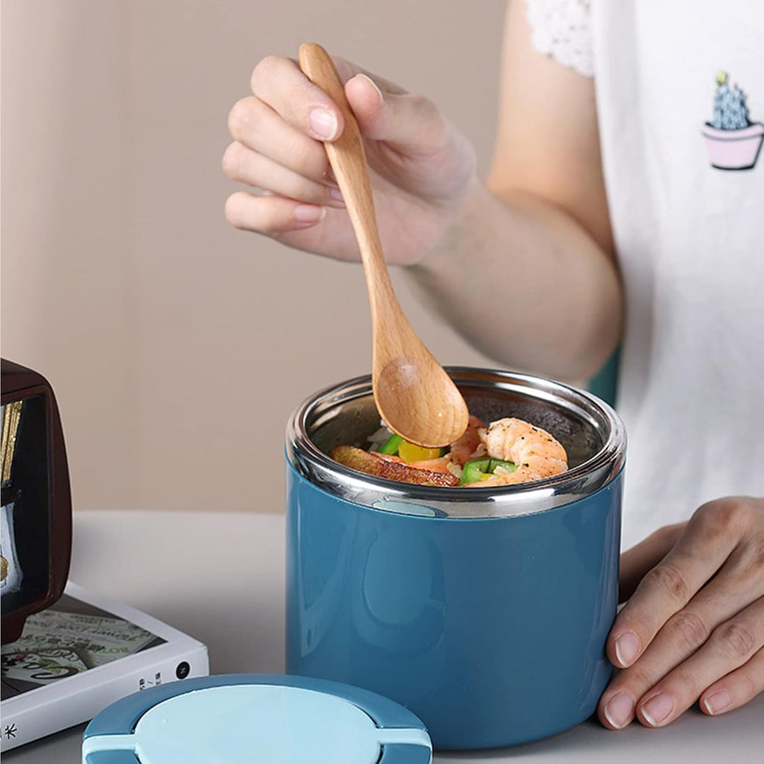 Thermobehälter mit Griff , 1000ml Edelstahl Warmhaltebehälter für Kinder , Thermo Lunchbox Speisebeh