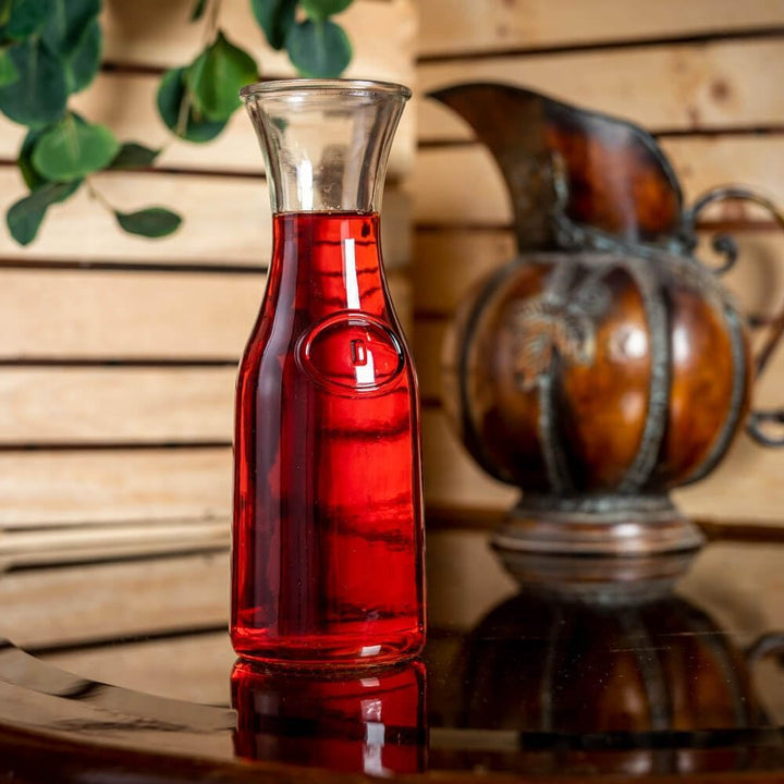Glaskaraffe 1L mit Deckel – Wasserkaraffe für Wasser, Saft, Limonade und Getränke (5x), 5x