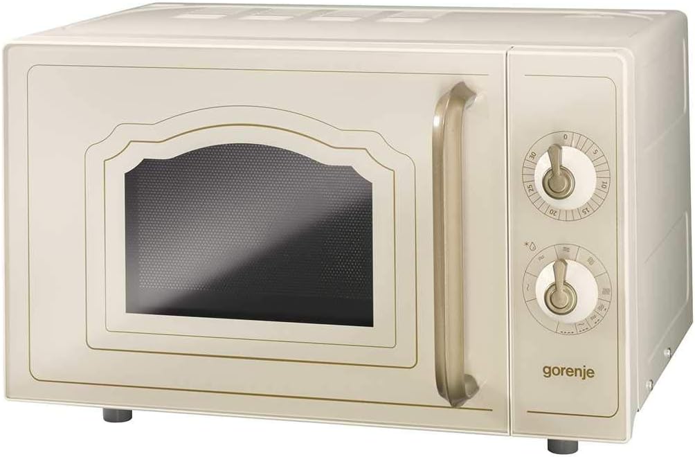 Gorenje MO 4250 CLI Stand-Mikrowelle mit Grillfunktion / 700 W / Garraum 20 L / elfenbein / Classico