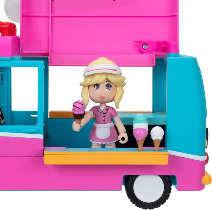 Adopt Me! AME0147 - Eiswagen - Transformierendes Fahrzeug mit Licht und Sound - Top Online Spiel - E