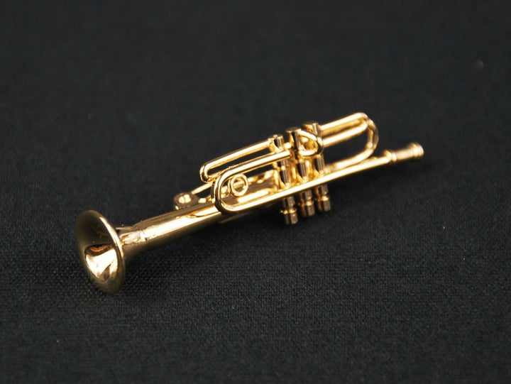 Miniblings Trompete Brosche Trompetenbrosche Pin Anstecker Trompeter vergold BOX - Handmade Modeschm