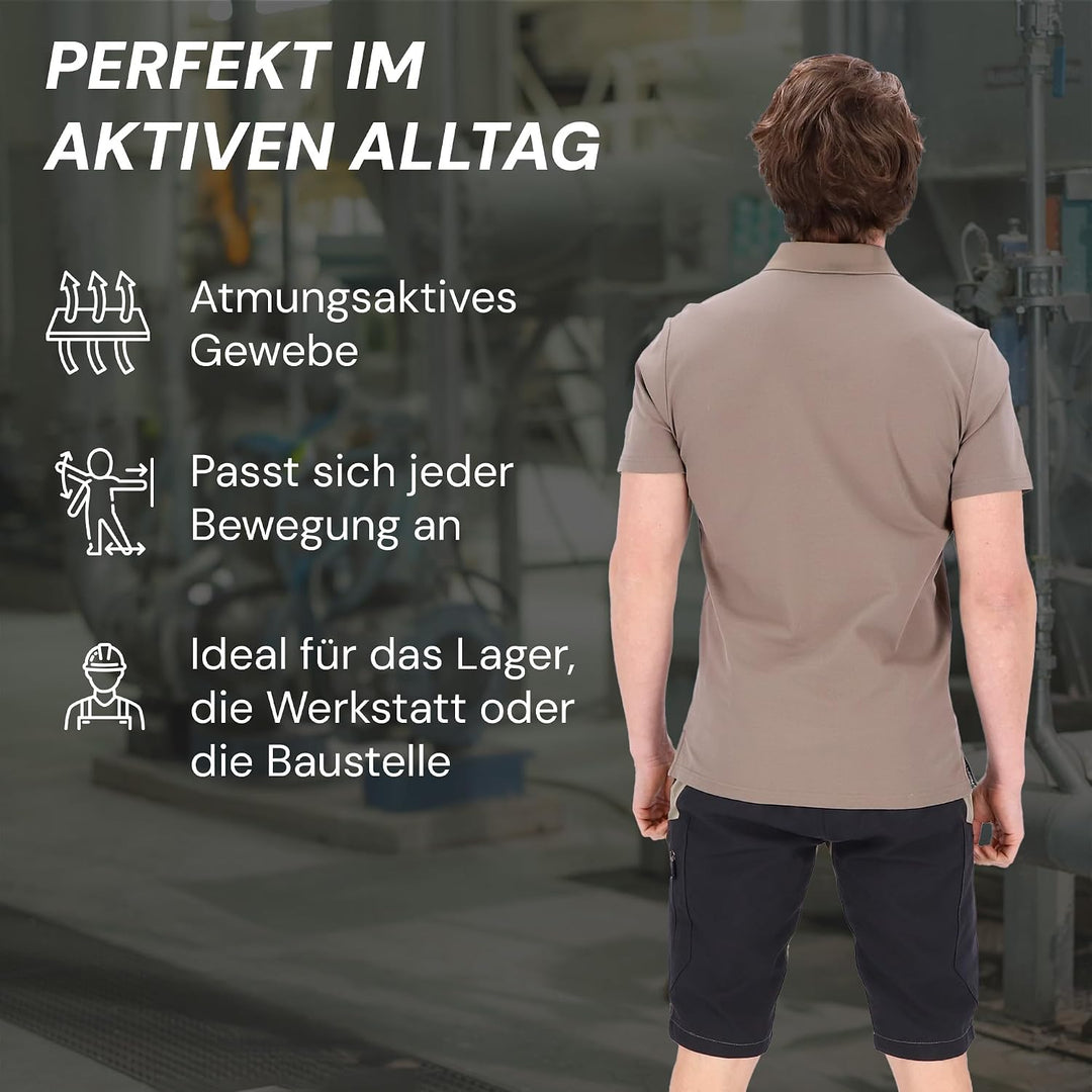 PUMA Workwear Advanced – Poloshirt Herren Kurzarm – Arbeitsshirt mit Brusttasche und Utility Fach an