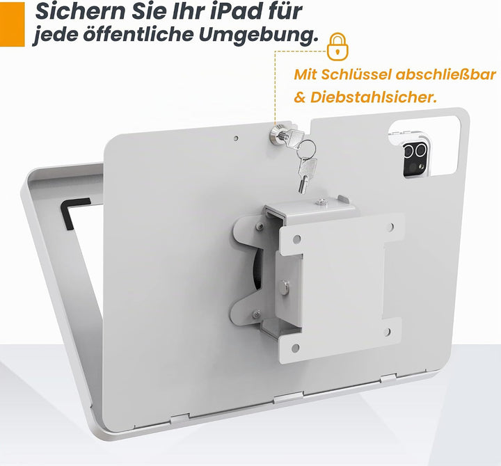 Beelta Tablet Wandhalterung Kompatibel mit 10.9 Zoll iPad 10, iPad Pro 11" 1 2 3 4, Air 4 5, iPad Ai