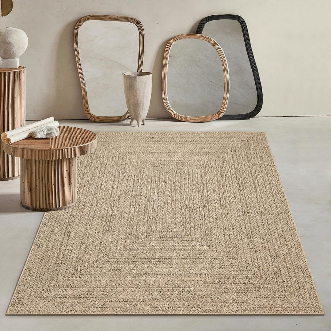 Mia´s Teppiche Soil - wetterfester In- und Outdoor Teppich im Natürlichem Jute-Look, wetterfest, gee