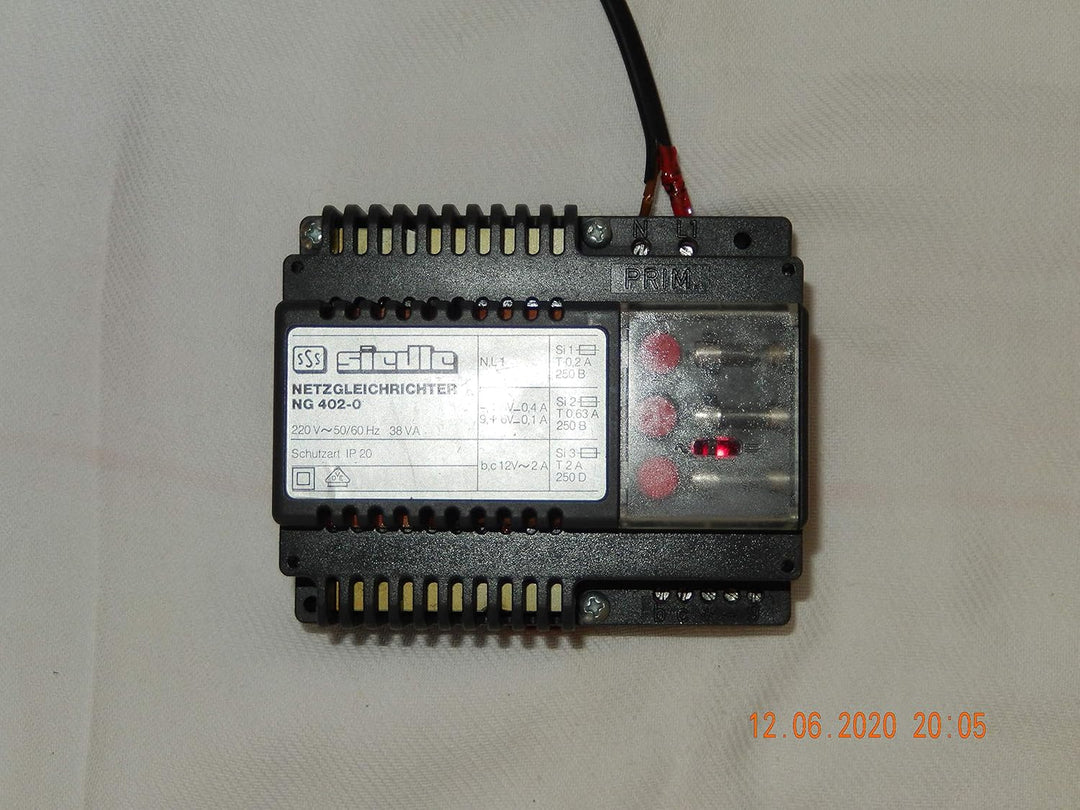 Siedle NG 402-0 Netzgleichrichter/Netzgerät/Netztrafo für Sprechanlage mit Anschlusshema, NEU ohne O