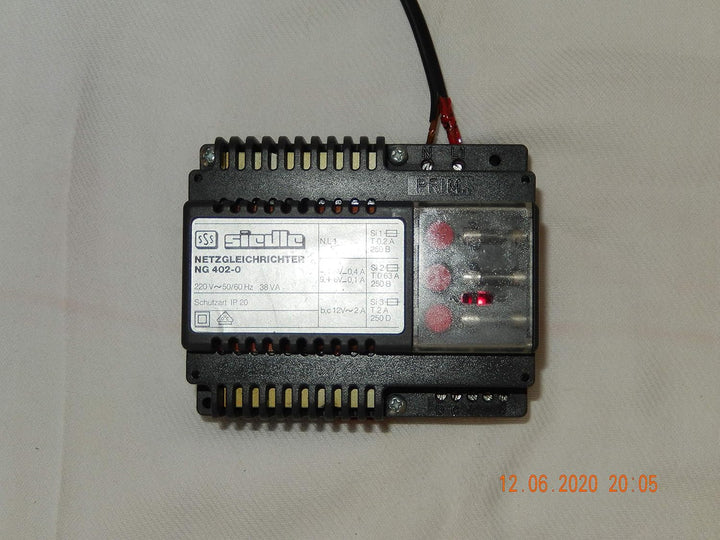 Siedle NG 402-0 Netzgleichrichter/Netzgerät/Netztrafo für Sprechanlage mit Anschlusshema, NEU ohne O