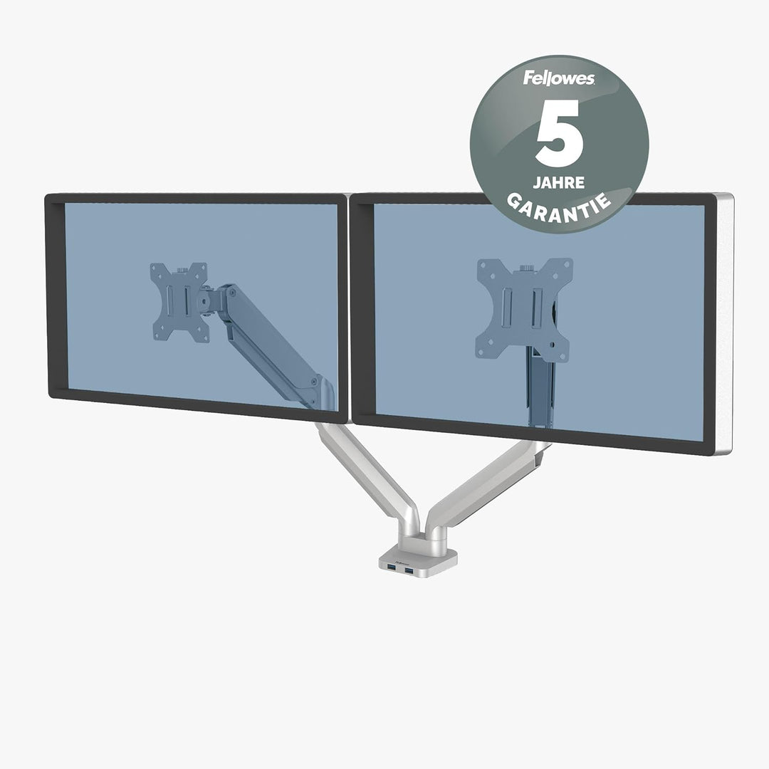 Fellowes Monitor Halterung 2 Monitore bis je 32 Zoll (81,28 cm), Platinum Series Monitor Arm mit Gas