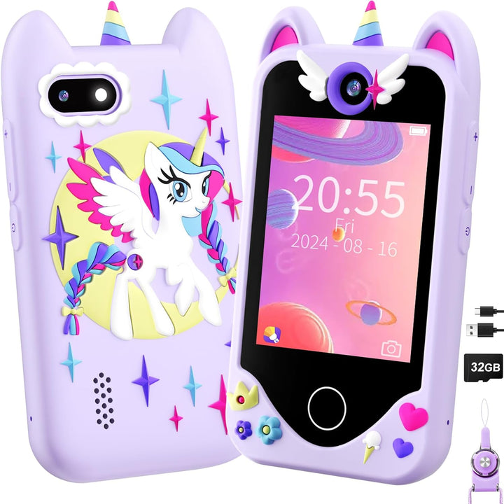 Kinder Handy Smartphone Mädchen Geschenke - Weihnachten Geburtstag Geschenke ab 3 4 5 6 Jahre Mädche