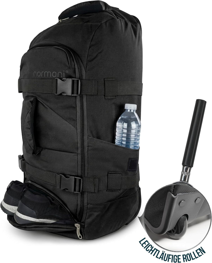 normani Reisetasche Trolley mit Rucksackfunktion 90 Liter - Backpacker mit Frontloader praktischer R