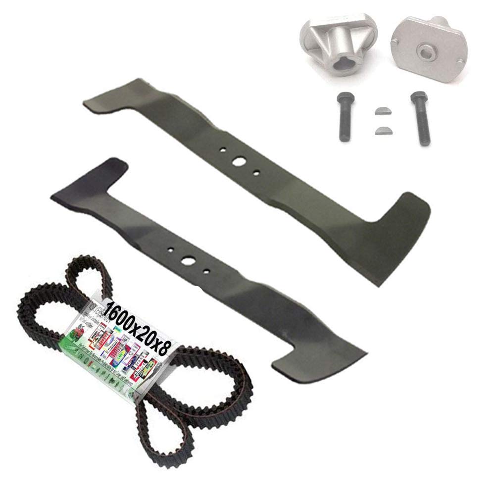 Messer Reparatur Set für Castel Garden TwinCut Honda Iseki Brill (102cm Kombi-Mulchmesser), 102cm Ko