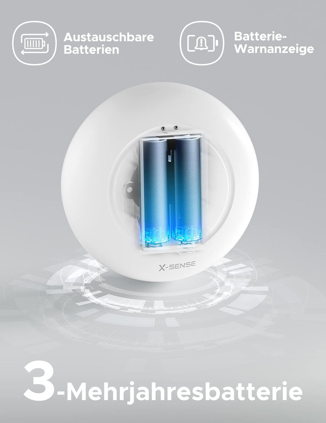 X-Sense Standalone Wassermelder mit Batterie, Wassersensor IP66, Mini-Wasserdetektor mit 110 dB Audi