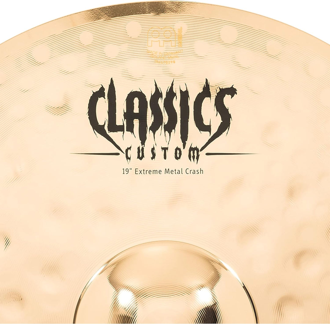Meinl Cymbals Classics Custom Extreme Metal Crash 19 Zoll (Video) Schlagzeug Becken (48,26cm) B12 Br