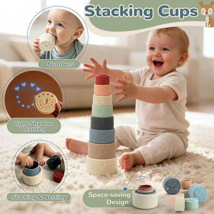 Anook Montessori Spielzeug Baby ab 6 Monate, Baby Spielzeug 6 8 9 10 Monate | Babyspielzeug ab 6 Mon