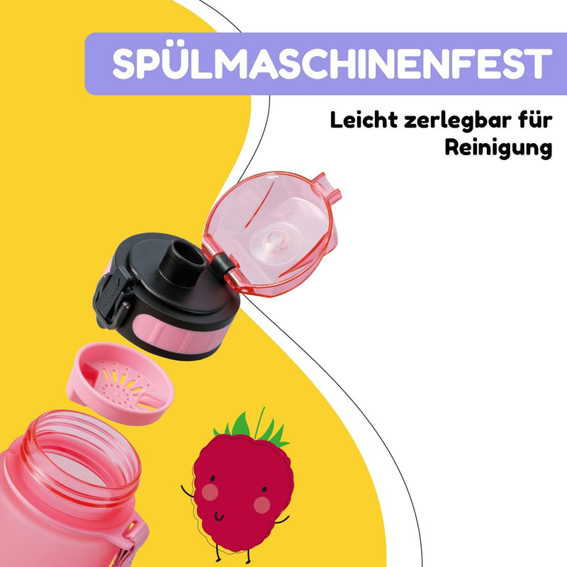 schmatzfatz Klarstein Sportflasche, Sport-Wasserflasche, hält kaltes Wasser, Trinkflasche für Erwach