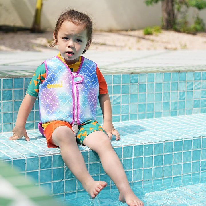 OSHYLE Kinder Schwimmweste - Jungen Mädchen Neopren Schwimmen Jacke Kleinkind Schwimmen Floating Neo