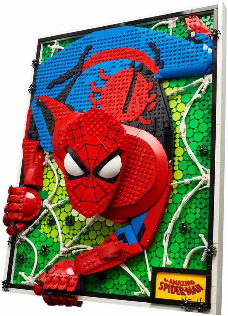 LEGO 31209 Art The Amazing Spider-Man Poster, 3D Wandbild-Set, baubares Leinwandbild, Superhelden-De