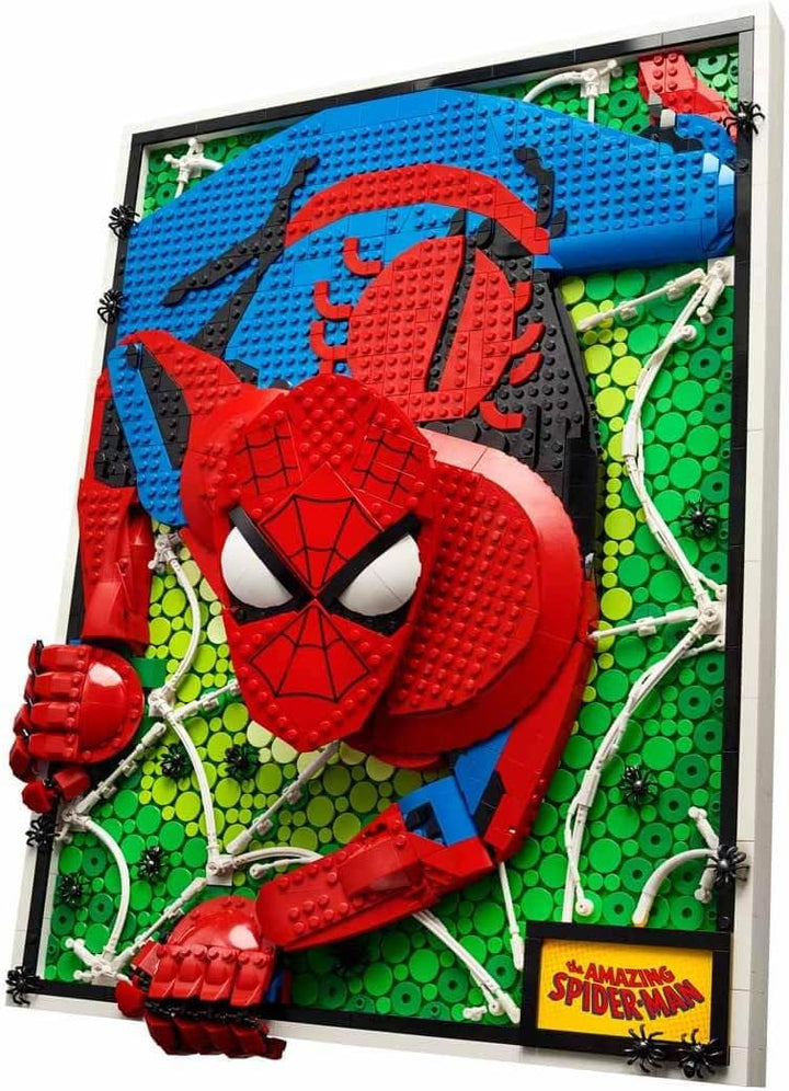 LEGO 31209 Art The Amazing Spider-Man Poster, 3D Wandbild-Set, baubares Leinwandbild, Superhelden-De