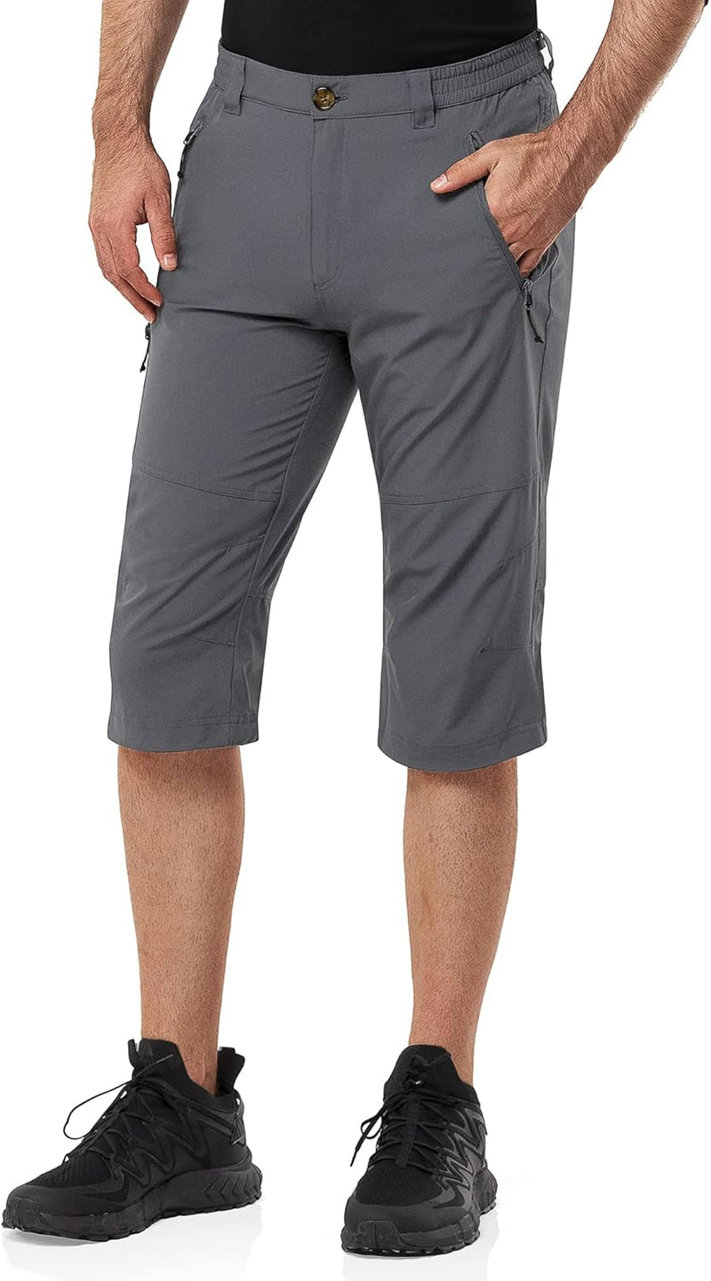 33,000ft Herren 3/4 Hose Cargo Shorts Kurze Wanderhose Stretch Leichte Radhose Sommer Capri Dreivier