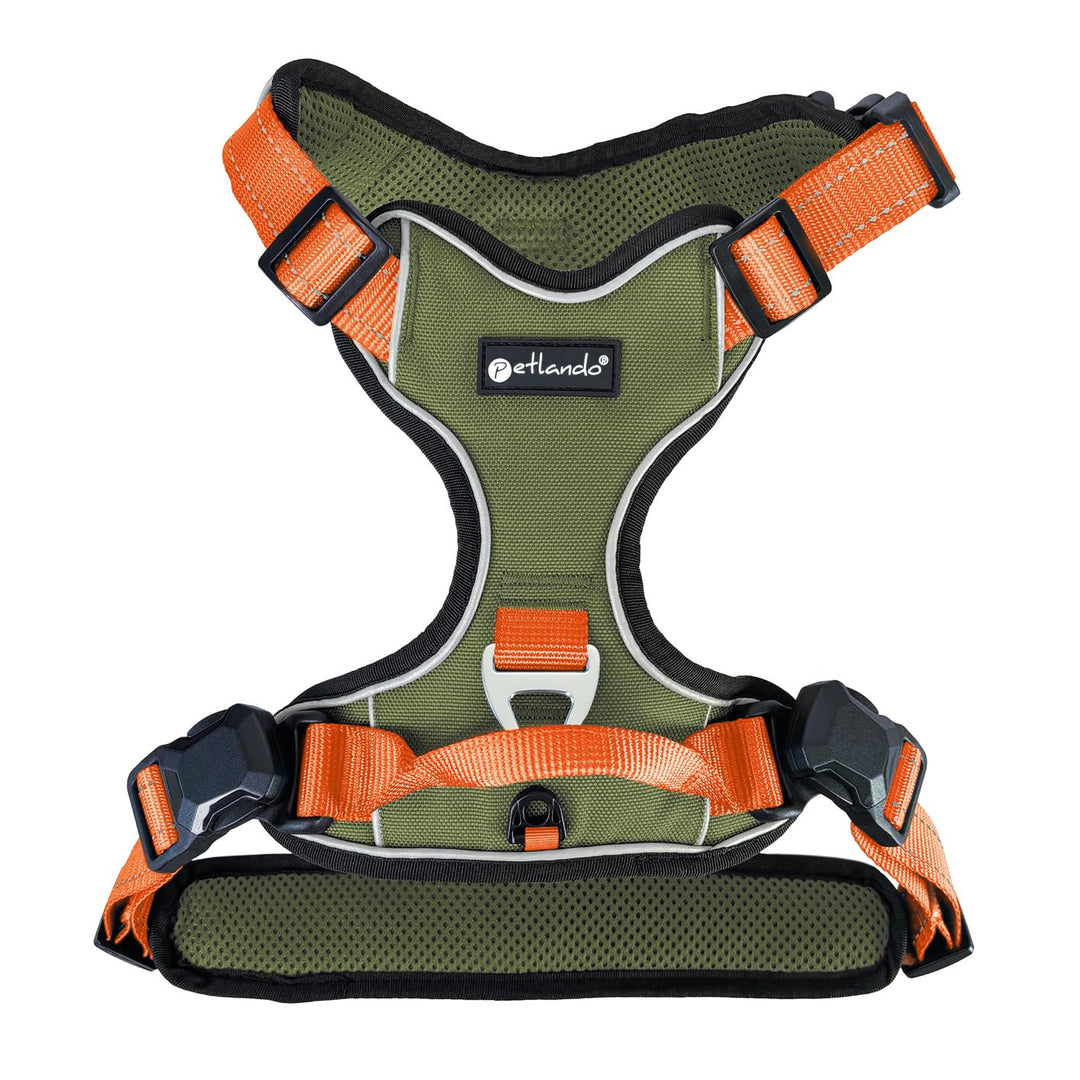 Petlando Hundegeschirr Magnetech– Innovative Magnetschnalle, mit Griff, Zwei D-Ringe, reflektierend,