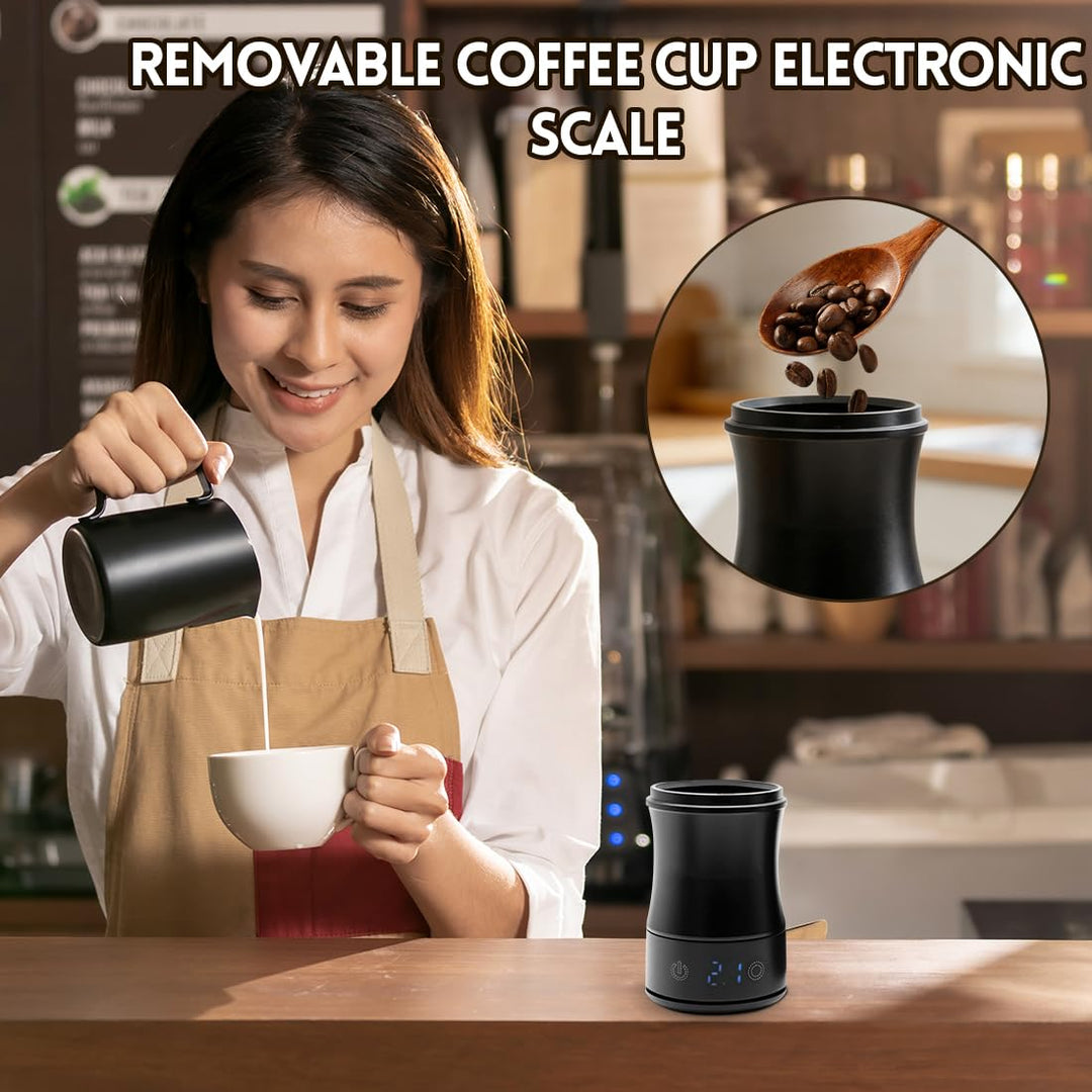 Mini-Kaffeewaage mit Timer, USB Wiederaufladbare Digital kaffeewaage, Multifunktionale Barista Waage