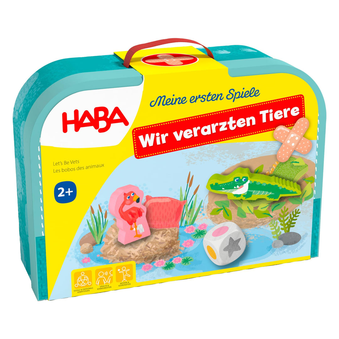HABA Meine ersten Spiele – Wir verarzten Tiere – Tierarzt-Würfelspiel für Kinder ab 2 Jahren – Mit A