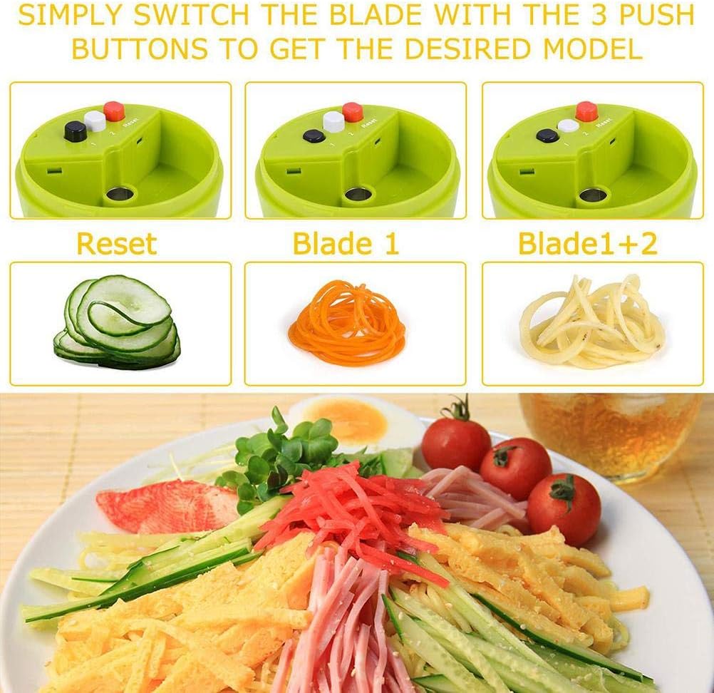 Gemüseschneider, Spiralschneider Küchengeräte für Karotten Gurken Veggetti Spiralizer Handheld Slice