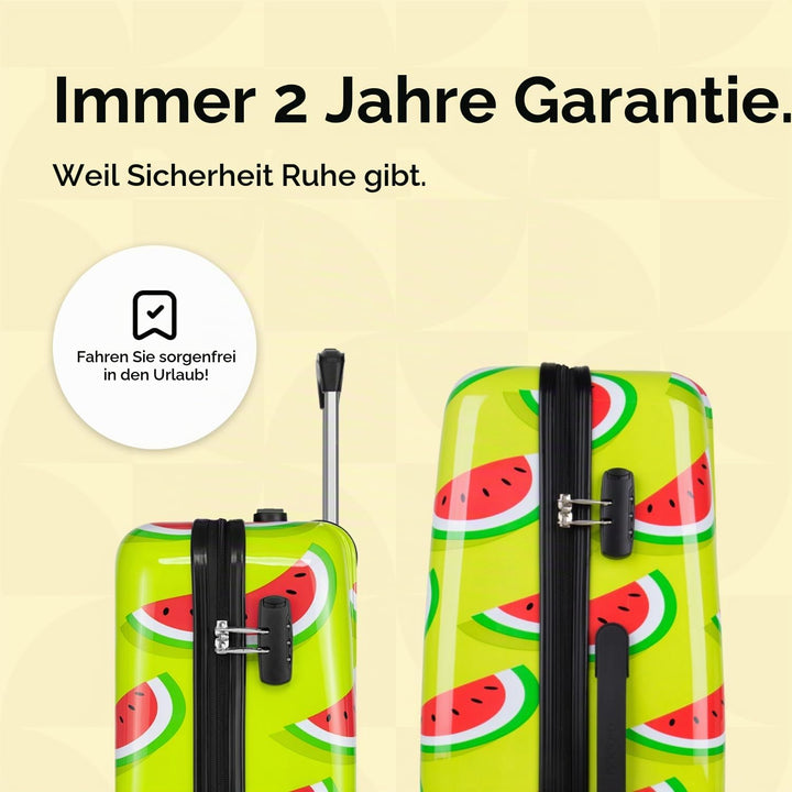 Handgepäck Koffer mit 4 Rollen 53x35x20cm - Hartschalen Kabinentrolley - Zahlenschloss - 33L - Two i