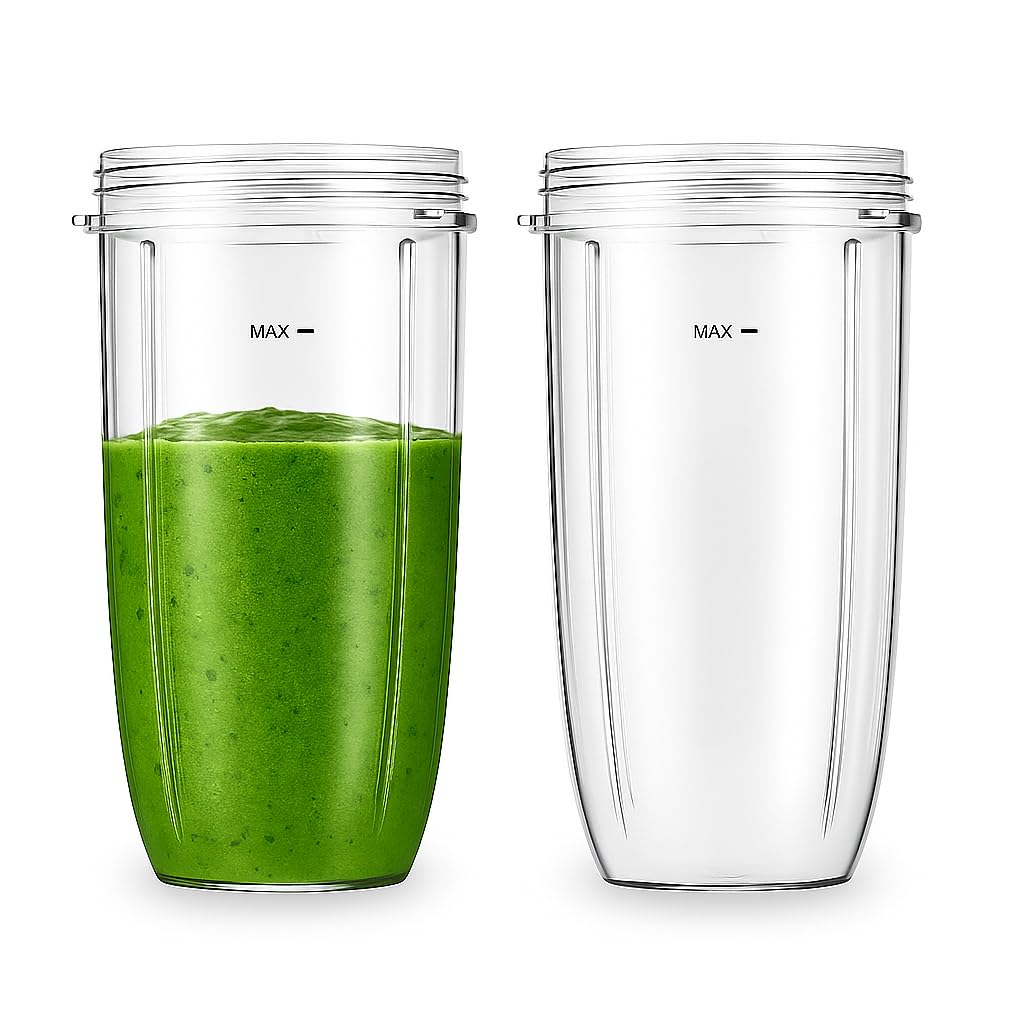 2-Pack 32 oz Ersatzbecher für Nutribullet 600W & 900W, Kompatibel mit NutriBullet Extractor Klingen
