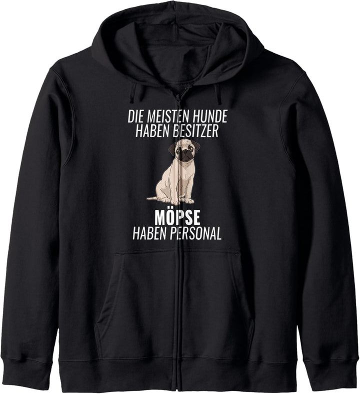 Lustiges Mops Personal Hundehalter Geschenk Pug Hund Kapuzenjacke