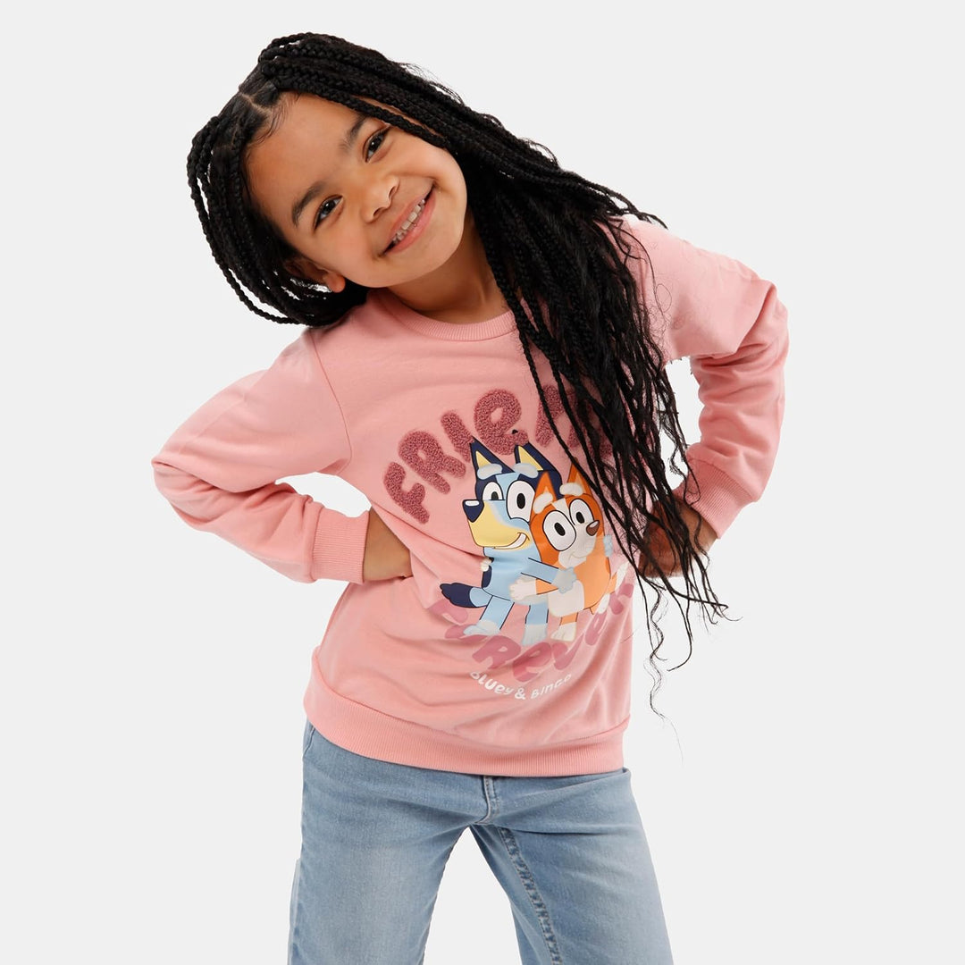 BlueY Sweater | Mädchen Pullover | Bingo Sweatshirt Kinder 128 Rosa, 128 Rosa