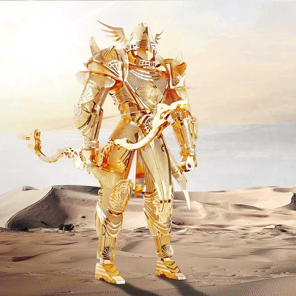 Piececool 3D Puzzle Metall, Mechkrieger Kampfritter für Modellbausatz Erwachsene, 3D-Puzzles zu Baue