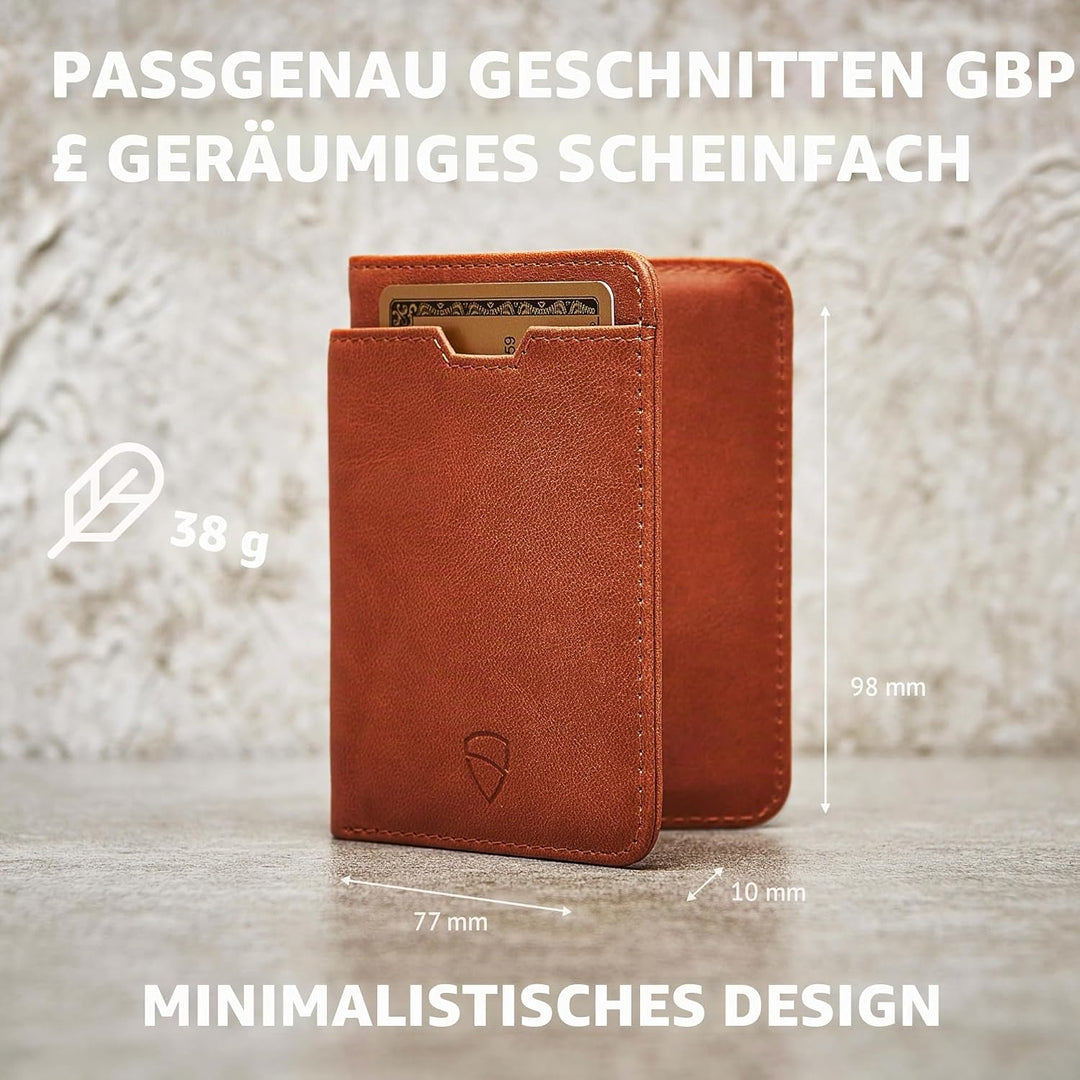 Vaultskin City Geldbörse mit Schutz für RFID Karten – Hochwertiges italienisches Leder – Ultradünne