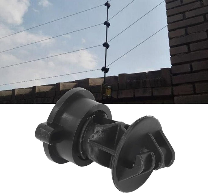 Natudeco 100 Stück Elektrozaun-Isolator, Drahthalteisolator, ABS-Bolzen-Isolator, Pfosten-Holzisolat