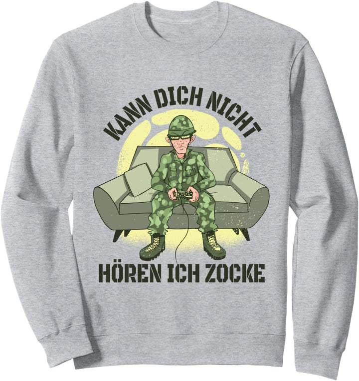 Ich höre dich nicht ich bin am Zocken Hunde Gamer Gaming Sweatshirt