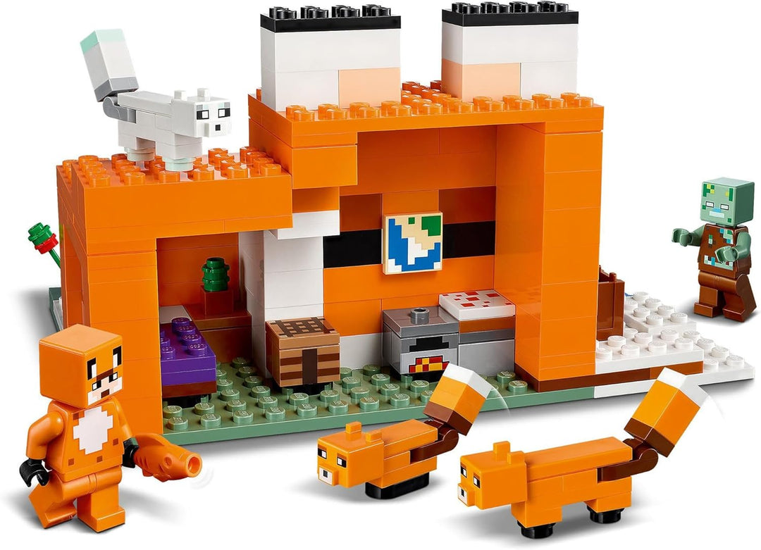 LEGO Minecraft Die Fuchs-Lodge, Spielzeug für Jungen und Mädchen ab 8 Jahren mit Figuren von ertrunk